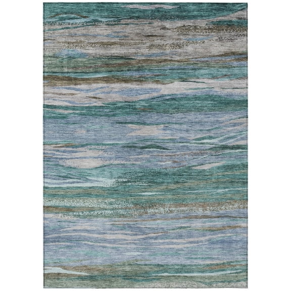 Dalyn Rugs Machine Washable Indoor/Outdoor Chantille Teal 2'6" x 3'10" Rug