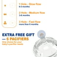 thumbnail image 2 of Imitation Breast Feeding Milk Bottle 3 5oz Plus 3 8oz Baby Bottle with 6 Extra Nipples and a Bottle Brush 13 pecks, 2 of 13