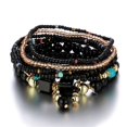 thumbnail image 1 of Pulsera de múltiples capas hecha a mano de Bohemia, pulsera creativa de cuentas de turquesa, 1 of 6