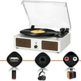 thumbnail image 7 of Vinyl Record Player Wireless Turntable with Built-in Speakers and USB Belt-Driven Vintage Phonograph Record Player 3 Speed for Entertainment and Home Decoration, 7 of 7