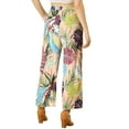 thumbnail image 4 of INSPIRE CHIC Women's Boho Floral High Waist Drawstring Tropical Wide Leg Pants M Pink, 4 of 8