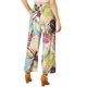 thumbnail image 3 of Pantalones de pierna ancha tropicales de cintura alta con cordón bohemios florales para mujer M Rosa, 3 of 7