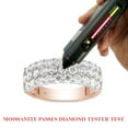 thumbnail image 4 of 1 1/2 ct. t.w Round Cut Lab Created Moissanite Diamond 3-Row Half Eternity Anniversary Band Ring For Women In 10K Solid Rose Gold (G-H Color, VVS1 Clarity, 1.50 Cttw)-4.5, 4 of 8