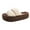 Beige, variant on Black Women'S Slippers Cozy Furry House Shoes Indoor Outdoor Slip-On Comfortable Thick Sole Platform Non-Slip Fall Winter 1.09Lbs Size 37