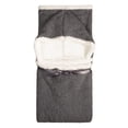 thumbnail image 2 of Safdie & Co. Premium Ultra Soft Reversible Sherpa Hoodzy Hooded Throw Blanket Charcoal, 2 of 3