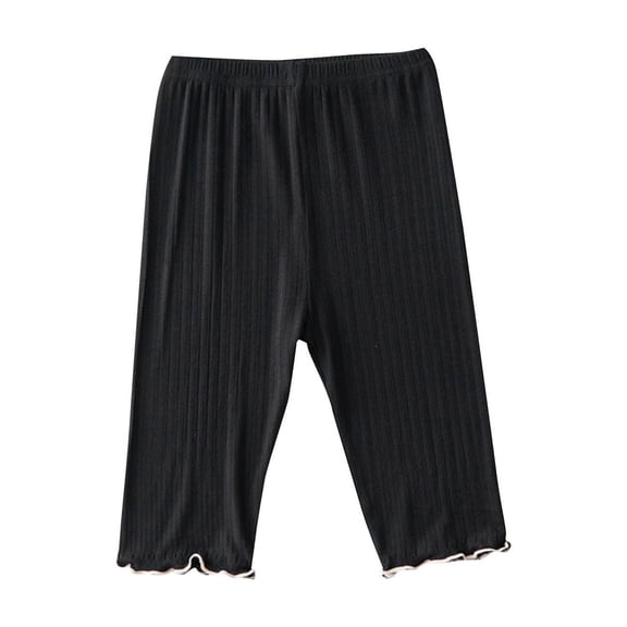Aofany Cotton Bike Shorts for Girls 3-11 Years Elastic Waist Short Leggings Summer Clothes Under Dress Soft Knee-length Shorts