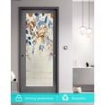 thumbnail image 5 of Window Privacy Film, Fall Botanical Leaves UV Sun Blocking Window Tint Film Heat Control One Way Blackout Window Film, Blue Orange Brown Eucalyptus Retro Rustic Non Adhesive Static Cling 19.6x39.3 In, 5 of 7