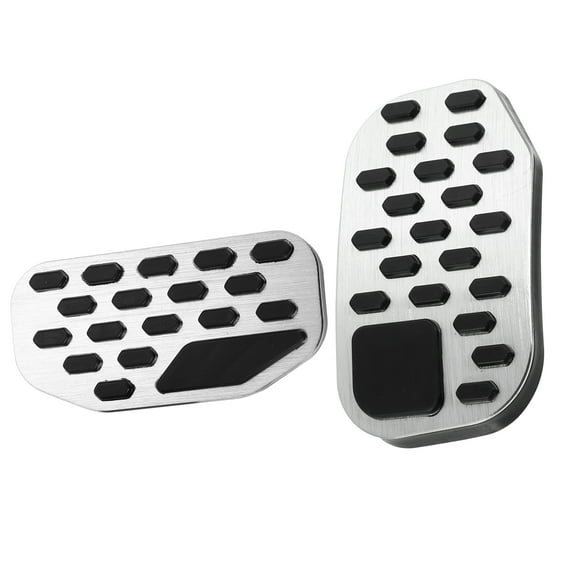Unique Bargains 2pcs Car Brake Gas Accelerator Pedal Covers Fit for Ford F150 2022 Silver Tone