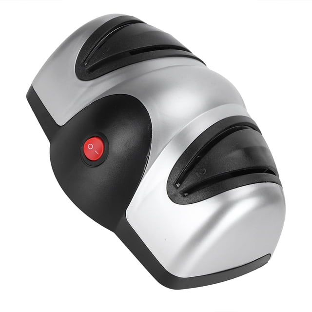 Afilador De Cuchillos Eléctrico, Herramienta De Afilado De 2 Etapas, Accesorio De Cocina, Color Plateado Y Negro