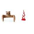 thumbnail image 1 of Portarollos de papel higiénico con forma de búho, organizador de toallas, estatua abstracta de fuego, figura de resina con forma de llama, escultura m, 1 of 8