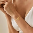 thumbnail image 2 of Turandoss Bridesmaid Gifts Tie The Knot Bridesmaid Bracelet With Initial A Bridesmaids Proposal Gifts for Wedding Matron Maid Of Honor Gift Gold Plated Heart Knot Charm Bracelets for Women Jewelry, 2 of 9