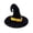 Yellow, variant on Wizard Hat Gold Velvet Curved Hook Tip Silver Buckle Breathable Lightweight Costume Styling Accessory Unisex, Black
