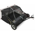 thumbnail image 3 of Trilenars 42 Inch Tow Behind Lawn Sweeper,Large Capacity Heavy Duty Leaf & Grass Collector with Adjustable Sweeping Height,Dumping Rope Design for Picking Up Debris and Grass,Black, 3 of 7