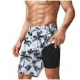 thumbnail image 4 of Guluxicc Mens Swimming Trunks with Compression Mesh Liner 2 in 1 Quick-Dry Swim Shorts with Pockets Summer Board Shorts, 4 of 6
