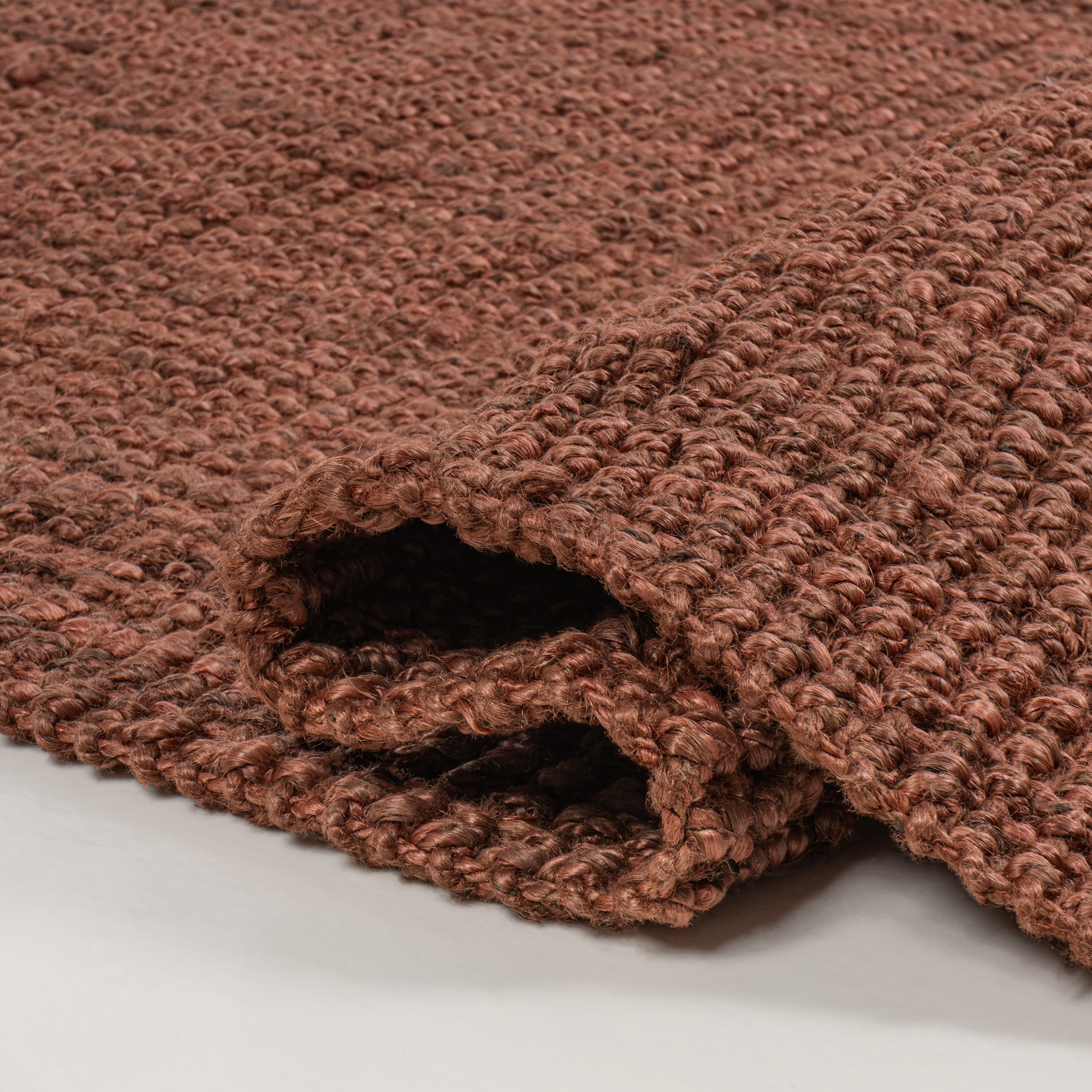 JONATHAN Y NATURAL FIBER 3 x 5 Area Rug, Pata Hand Woven Chunky Jute - Terracotta, NRF102F-3