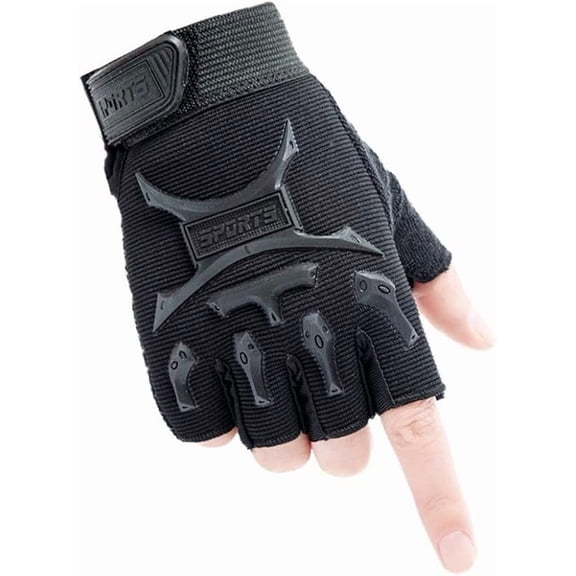 1Pairs Kids Bike Gloves Kids Half Finger Fingerless Workout Gloves Non-Slip Gel for Bike Motorcycle