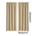 thumbnail image 3 of Blackout Curtains for Bedroom - 60 Inch Length Room Darkening Thermal Insulated Rod Pocket Curtains for Kids Room(37.8 x 60 inches Long, Only 1 Panel), 3 of 3