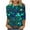 H, variant on Mgmyaa Women's Sequin Printed Blouses 3/4 Sleeve Crew Neck Tops Casual Fashion T-Shirts