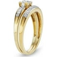 thumbnail image 3 of MyDiamondBox 1/10 Carat Total Weight (cttw) Sterling Silver, Yellow Gold Plated Diamond Bridal Promise Ring - Wedding ring for Women (Size: 10), 3 of 4