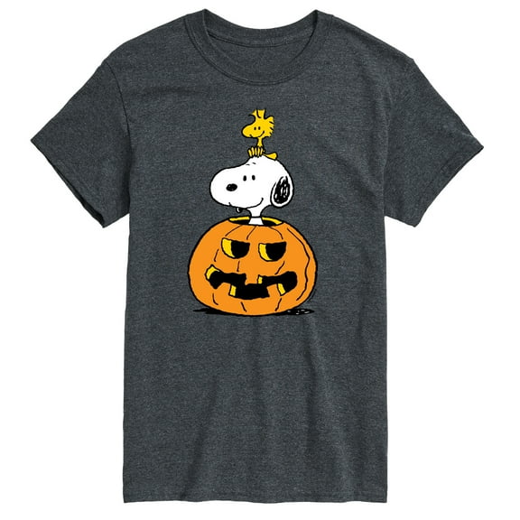 Peanuts - Snoopy Woodstock Pumpkin - Men's Short Sleeve Graphic T-Shirt