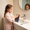 thumbnail image 5 of Tunhigl 13.39" × 13.39" Ribbed Cotton Washcloths, 2pc Soft Absorbent Lint-Free Towels with Hanging Loop, 4 Colors, 5 of 5