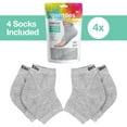 thumbnail image 3 of ZenToes Moisturizing Heel Socks for Women – 2 Pairs Gel Lined Toeless Spa Socks to Heal and Treat Dry, Cracked Heels While You Sleep (Cotton, Gray), 3 of 9