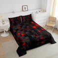 thumbnail image 4 of Manfei Black Red Gradient Twin Comforter Sets, Stripes Bedding Set, 2pcs, 4 of 8