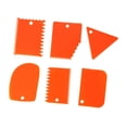 thumbnail image 4 of 6 raspadores para alisar pasteles, utensilios para hornear, alisadores de glaseado para pasteles para principiantes en repostería. Naranja, 4 of 9
