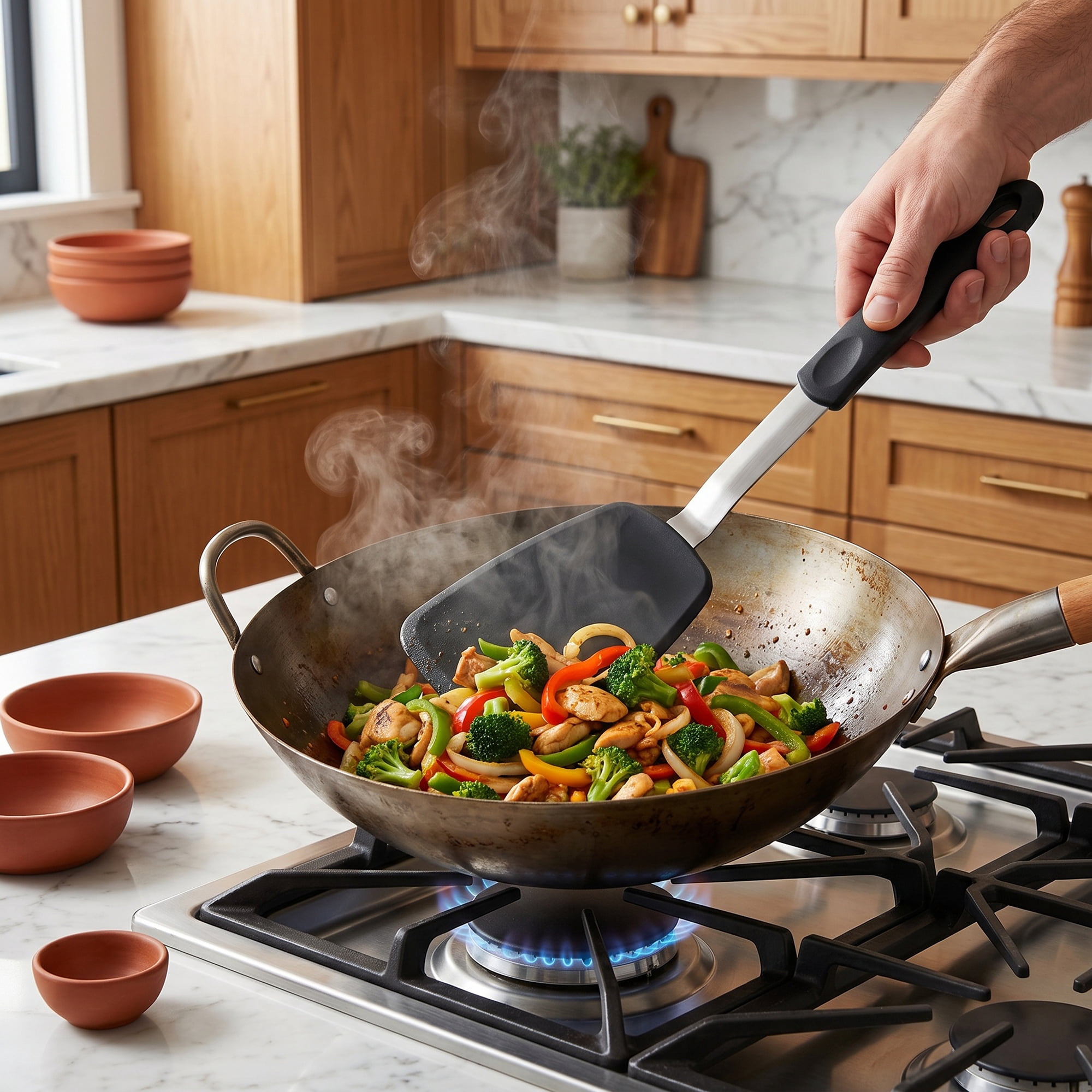 Unique Bargains Kitchen Utensils Set with Heat-Resistant Spatula Tools Black 13.2x3.9 inch