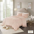 thumbnail image 2 of Witaxima Cotton Chenille Medallion Coverlet Set with Fringe, King/Cal King, Blush, 100% Cotton, No Quilting, Includes 2 Shams, 2 of 8