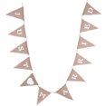 thumbnail image 1 of 12 unids/set de pancarta triangular de tela a la moda, letra en inglés Just Married para decoración de fiesta, 1 of 7