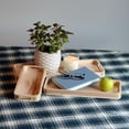thumbnail image 3 of Oslo 3 Piece Rounded Edge Tray Set, Foxglove Wood, Natural Grain, Clear Stain, Cut Out Handles, Rectangular, 11.75, 15.75 and 19.75 Inches, 3 of 6