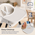 thumbnail image 5 of Fodoss 3-in-1 Wooden High Chair for Babies and Toddlers Easy Clean Baby Feeding Chair with Sponge Cushion Black, 5 of 6