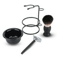 thumbnail image 1 of Men Beard Shaving Set Professional Safe Razor Brush Bowl Stand Holder Mustache Shaving Tool, 1 of 14