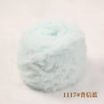thumbnail image 1 of Zhuge Hilo de chenilla grueso y voluminoso para tejer a mano, hilo de chenilla suave y esponjoso, 200 g, color blanco leche y azul, 1 of 4