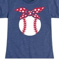 thumbnail image 3 of Instant Message - Baseball Bandana - Toddler And Youth Girls Short Sleeve T-Shirt, 3 of 6