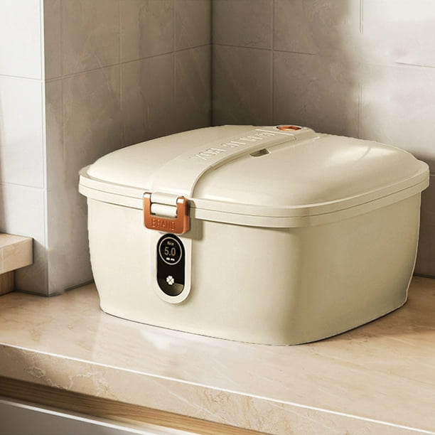 Airtight Rice Dispenser Cover Rice Bucket For Cereal Grain Flour Rice Beans Pet Food CountertopLarge Rice Storage Container With Lid Proof Household Cereal