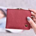 thumbnail image 3 of Ladies Small Heart Decoration Purse Wallet Short Small Purse Large Capacity Wallets, 3 of 7