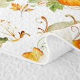 thumbnail image 5 of Erosebridal Botanical Pumpkin Twin Quilt Set, Hippie Autumn Leaf Twin Coverlet Set for Boys Girls, Cream Orange Sage, 2 Pieces 1 Bedspread and 1 Pillowcase, 5 of 7