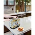 thumbnail image 3 of Spring Dog Small Toaster Cover 2 Slice, Kitchen Appliance Covers, Sunflower Daisy Botanical Blue Plaid Toaster Oven Cover with Loop, Bread Machine Cover Polyester Dust Cover Protection, 3 of 4
