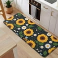 thumbnail image 5 of DarkBlue Sunflower Bee Pattern Kitchen Rug Mat,Kitchen Runner Rugs Non Skid Washable,Decorative Kitchen Floor Mats for Kitchen,Sink,Laundry,17"x47.2", 5 of 7
