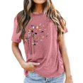 thumbnail image 3 of Trendfront Womens Dandelion Graphic T Shirts Crewneck Casual Short Sleeve Loose Fit Tops Trendy Fashion Tee Relaxed Pullover Daily Clothes, 3 of 5