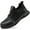 Black, variant on Tanleewa Work Shoes for Men Steel Toe Safety Shoes Nonslip Shoe Size Men9.5/Women10.5