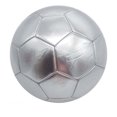 thumbnail image 2 of No. 5 (the official 11-player match ball) is a high-end machine-sewn football with a solid color design in gold and silver.,Silver, 2 of 5