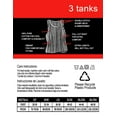 thumbnail image 5 of 3-Pack Men's A-Shirt Tank Top Gym Workout Undershirt Athletic Shirt (Slim & Muscle Fit ONLY) Black XX-Larege, 5 of 5