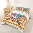 thumbnail image 2 of Erosebridal Baseball Ice Cream Drip Queen Comforter Set, Waffle US Flag Bedding Comforter Set, Colorful Polka Dots Reversible, 1 Comforter and 2 Pillowcases, 2 of 6