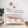 thumbnail image 2 of Now Furniture Wooden Twin over Twin Bunk Bed for Kids, White, 2 of 6