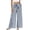 Blue, variant on Womens Summer Striped Pants Comfy Drawstring Wide Leg Pants Pockets Resort Beach Vacation Lounge Trousers,Beige S