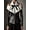 #3_Black, variant on Women's Black And White Color Block Faux Leather Blazer Single Button Notched Lapel Contrast Trim PU Jacket Plus Size Formal Slim Fit Fashion Outerwear With Exquisite Cuff And Pocket Details