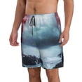thumbnail image 2 of Naloa Lighthouse in a Stormy Sea Men's Beach Shorts, Surfing shorts, Swim trunks, Quick Dry Swim Trunks for Surfing Beach Fun - XX-Large, 2 of 9